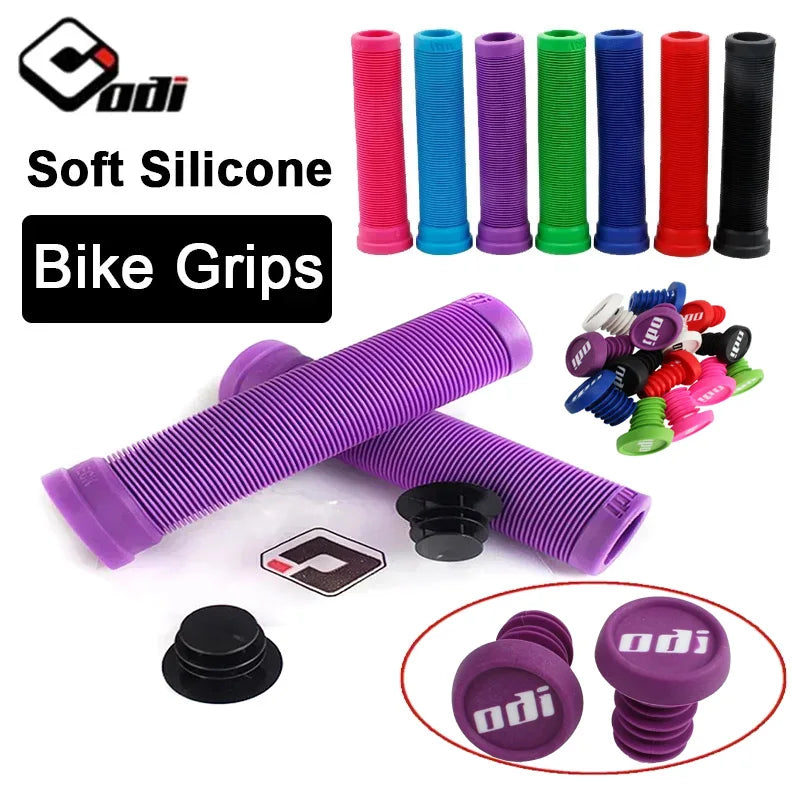 ODI Silicone MTB Handlebar Grips Shock-Absorbing Mountain Bike Scooter BMX XC 22.2mm Diameter Handle