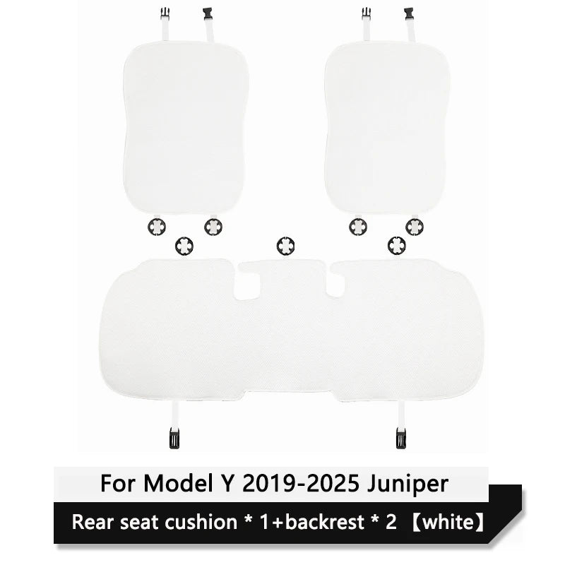 Tesla Model 3 / Y Juniper Ice Silk Seat Cushion Cover | Breathable, 2019–2026 lifestyle view