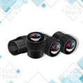 4Pcs XX Smiling Face Logo Pattern Car Tire Valve Caps | Universal Aluminum Tire Stem lifestyle view