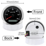 HD 85mm Tachometer with LCD Hourmeter | 7 Color Backlight Tacho Gauge for Marine Boat close-up view