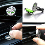 Car Air Vent Diffuser Clip | Stainless Steel Car Freshener Holder with 10 Refill Pads detail view