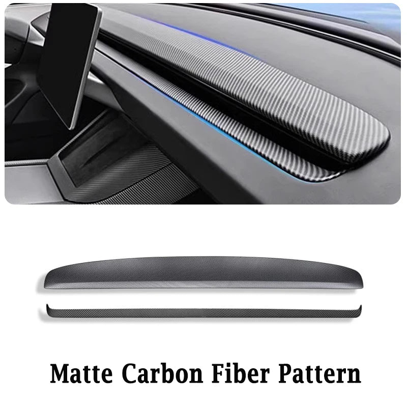 Front Center Console Dashboard Cover Inner Panel Decorative Trim For Tesla Model 3 Highl detail view