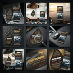 Areon Sport Lux Gold Hanging Car Air Freshener | Long-Lasting Odor Eliminator close-up view