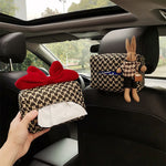 Advanced Sense Thousand Bird Lattice Car Tissue Box Female Car Seat Back Armrest Paper Box Interior