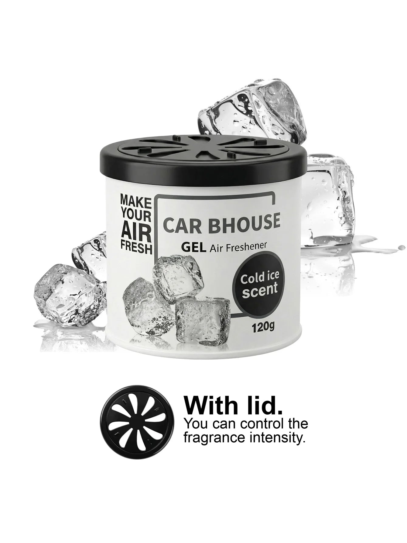 Dual-Purpose Car and Home Air Freshening Gel | 120g Long-Lasting Fruity and Floral Sc alternate view