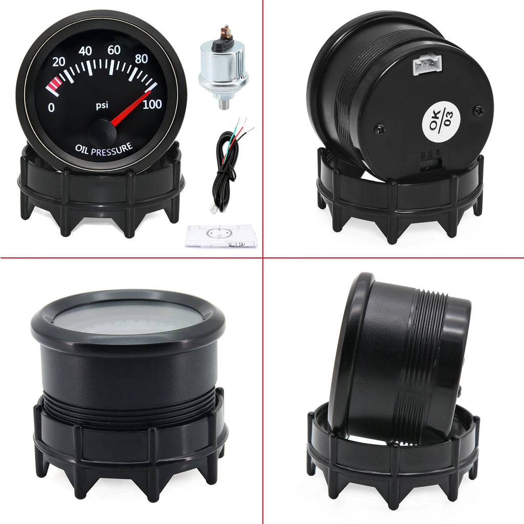 AD 52mm Boost Gauge Water Temp Oil Temp Pressure Turbo Pressure Gauges Voltmeter Air Fuel Ratio EGT Car Meter Exhaust Gas Temp