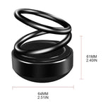 Car Suspended Rotating Double Ring Aromatherapy | Solar Car Air Freshener Ornament additional angle