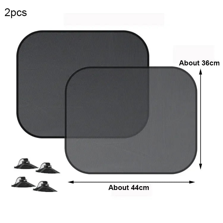 Car Side Window Sun Shade Curtains Front Rear Window Suction Cup