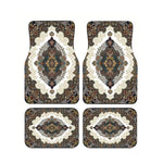 Red Bohemian Paisley Print Car Floor Mats 4Pcs Universal Anti-Slip Auto Carpet Interi alternate view
