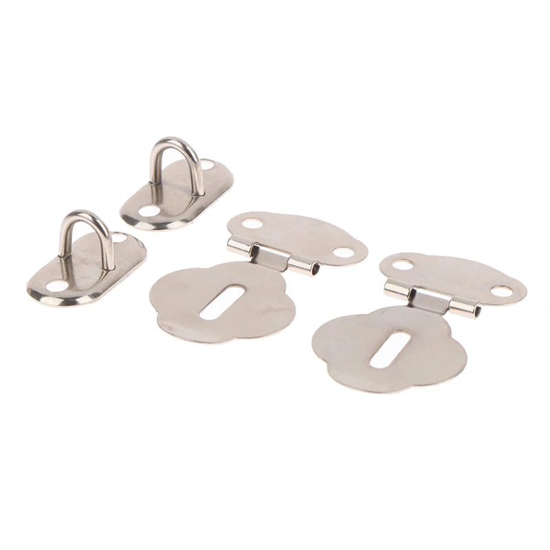 2Pair/Set Lock Hasp Hook Latch Lock Hinge Hardware Lock For Jewelry Box Diary Book Drawe detail view