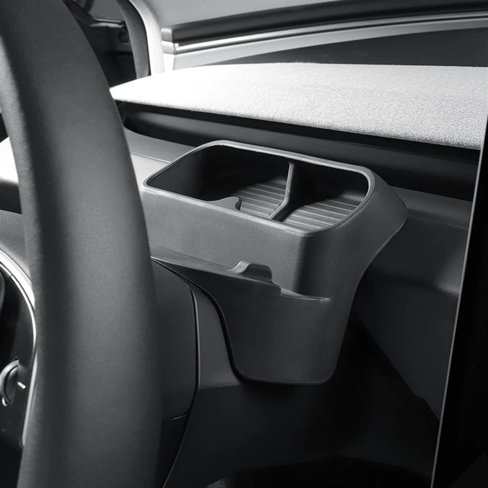 Tesla Model Y 2025 Model 3 Highland Steering Wheel Glasses Case | Silicone Phone Holder and Storage