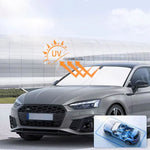 Car Windshield Sun Shade UV Protector Foldable close-up view