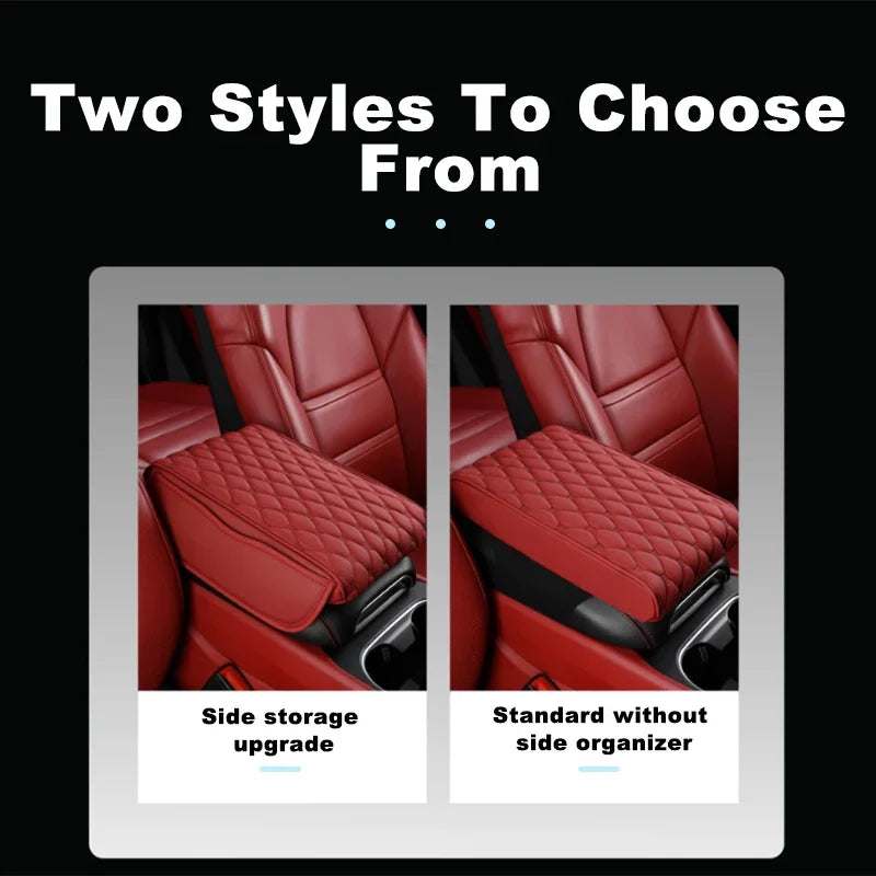 Car Armrest Pad Organizer Bag Thicken Memory Foam Anti Scratch Pads Center Console Car Elbow Rest Storage Pocket Goods
