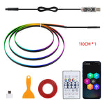Universal Symphony Car Ambient Lights | LED Interior RGB Streamer Atmosphere Lamp close-up view