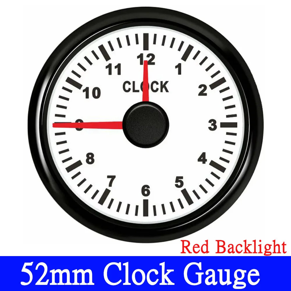 52mm Waterproof Clock Gauge 0-12 Hours | Red Blue White Backlight Hourmeter for Car T lifestyle view