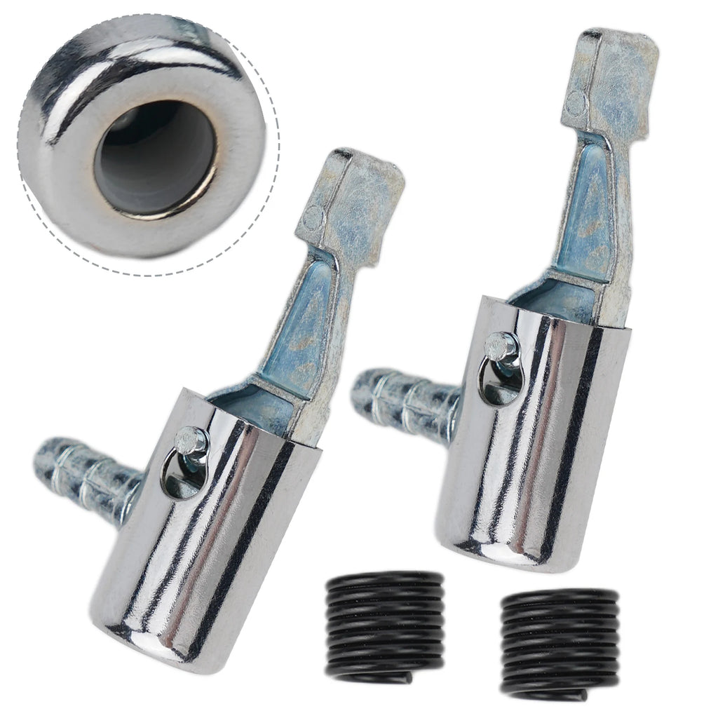 1/2pcs 1/4 Lock On Air Chuck Car Truck Tyre Inflator Valve Air Pump Clip Nozzle Metal alternate view