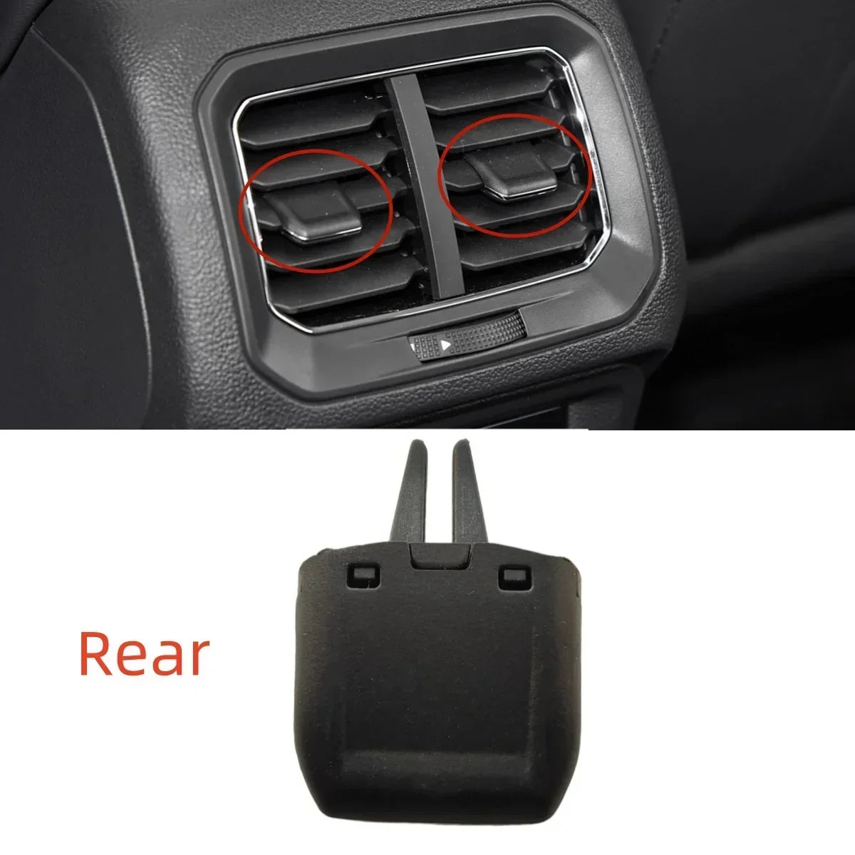 1/2/4/6PCS Front Rear Dash AC Air Conditioning Outlet Vent Grill Slide Adjust Clip Knob For VW Tiguan AD 2 MK2 Rline 2018-2022