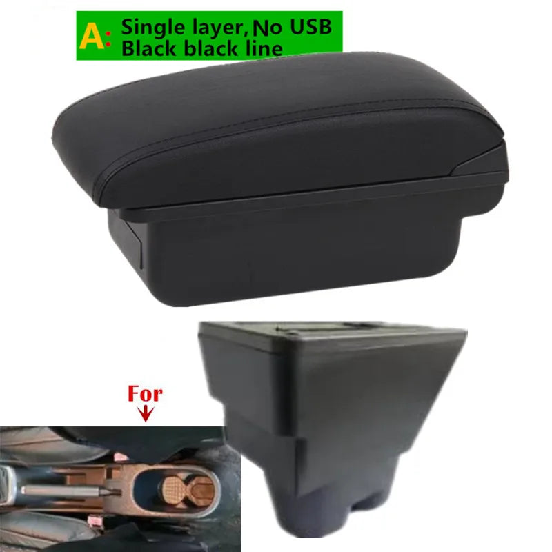 For Peugeot 207 Armrest Box Peugeot 207CC Car Armrest Central Storage Box with USB Int close-up view