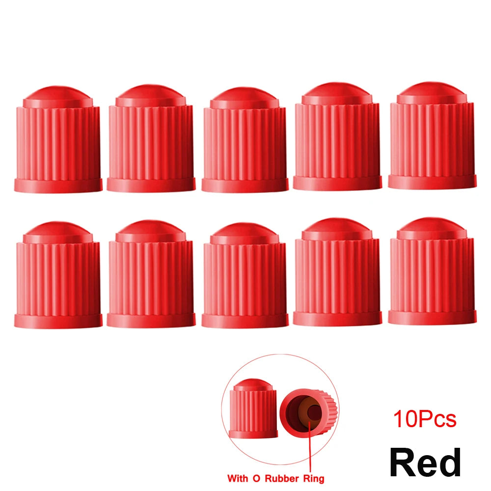 10/25/50/100Pcs Universal Plastic Tire Valve Caps for Cars, Trucks, Motorcycles, an additional angle