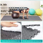 EVA Foam Puzzle Floor Mat | Interlocking Tiles for Home Gym and Kids close-up view