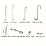 Car Emergency Repair Tool Kit with Thin Bar Wide Bar S-Hook Air Wedge Bag Pump Car Opening Kit Car Lockout Tool Kit