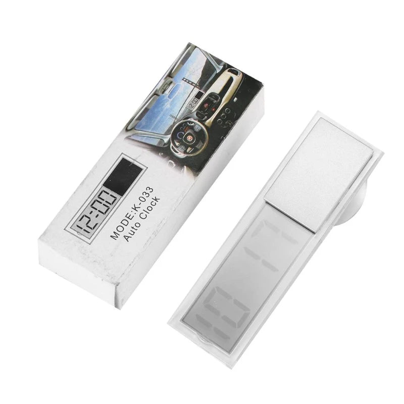 LCD Display Mini Portable Electronic Window Clock with Suction Cup Watch Car Interior lifestyle view