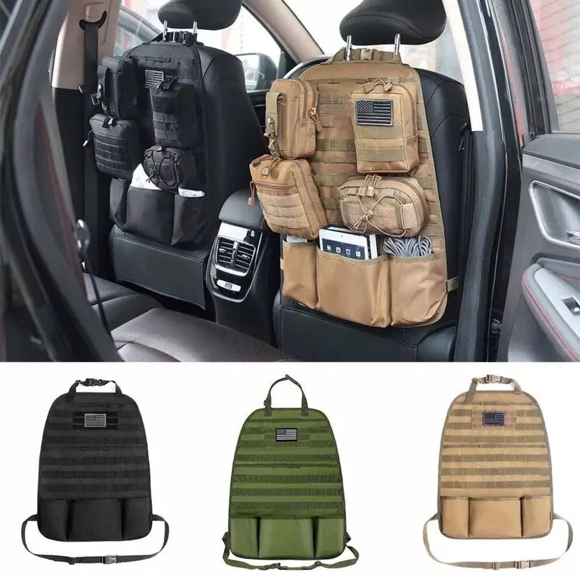 Molle Car Seat Back Organizer Storage Pouch