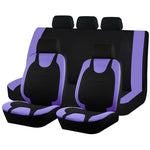 Universal Breathable Polyester Fabric Seat Covers Full Set Fit For Most Car SUV Truck close-up view