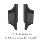For Tesla Model Y Juniper 2025 Front Rear Door Sill Protector Threshold Strip A Pillar B detail view