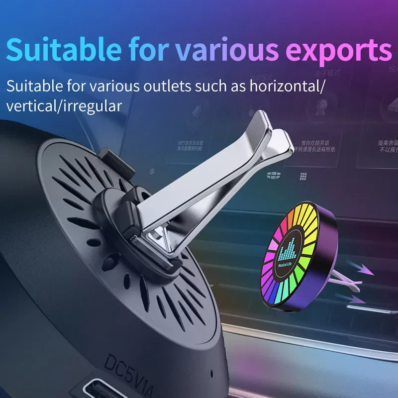 Car Air Freshener with LED Aroma Decorate Atmosphere Fragrance Accessorie RGB Strip S alternate view