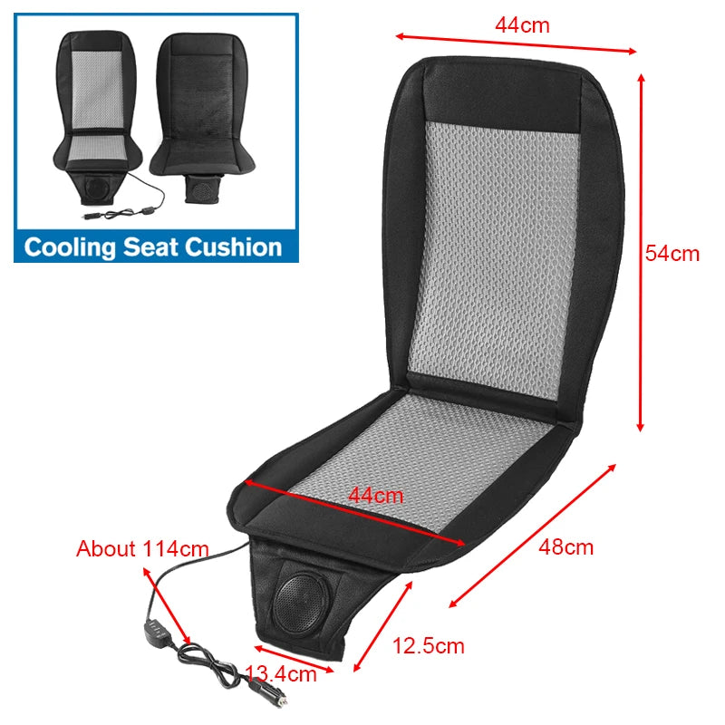 DC 12V 3D Spacer Car Summer Cool Air Seat Cushion With 8Fan Fast Blowing Ventilation lifestyle view