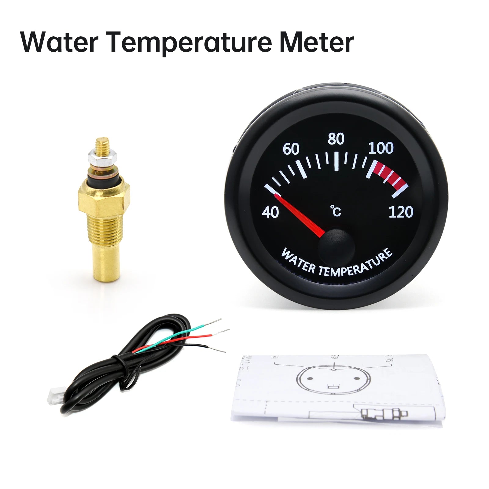 52mm 2 Inch Car Gauge Set | Water Temp Oil Temp Oil Pressure Voltmeter Boost Exhaus additional angle