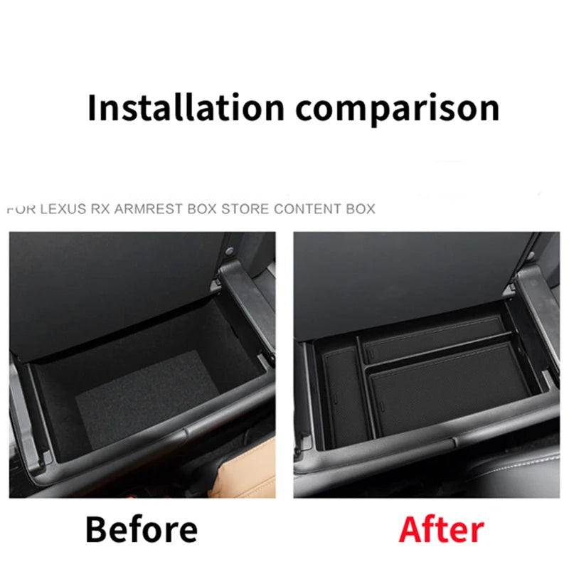 For Lexus 2023-2026 RX350h 500h Center Console Organizer Multifunction Central Armrest S detail view
