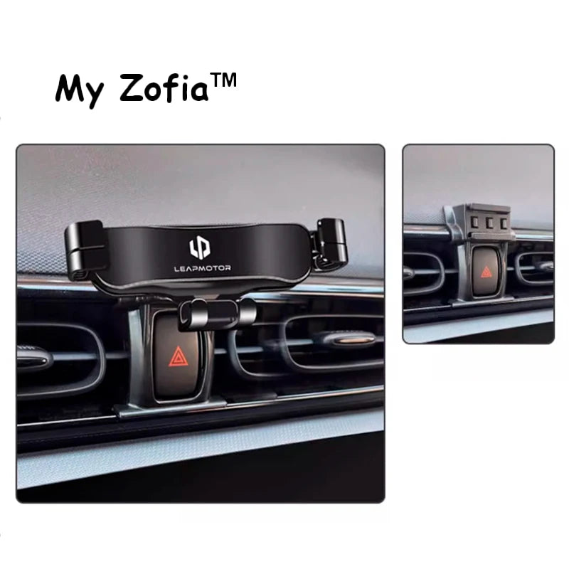 Adjustable Car Phone Mount Holder For Leapmotor T03 2023 2024 2025 Gravity Navigation alternate view