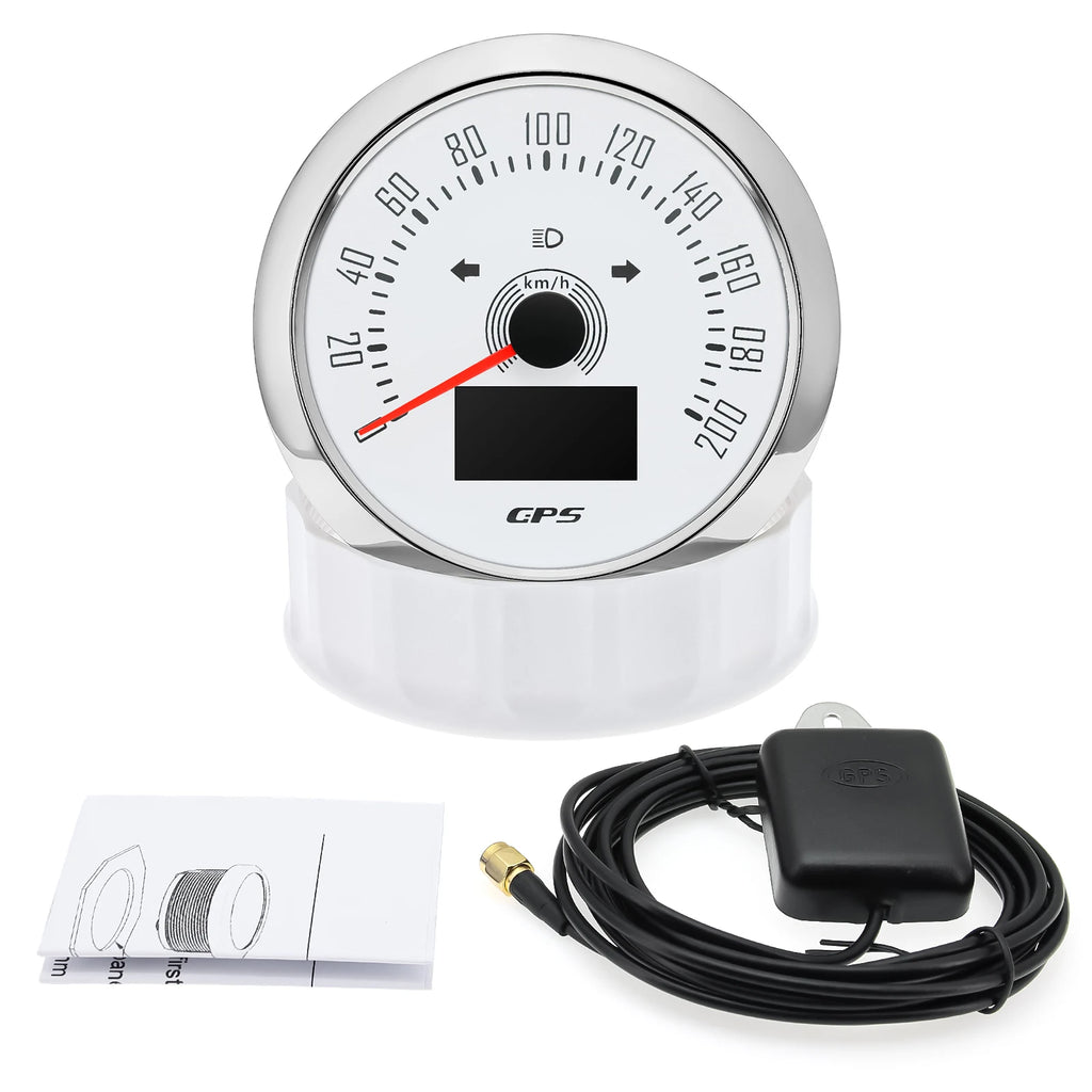 85mm GPS Speedometer 0-160 MPH 0-200 KM/H with 7 Color Backlight | Digital Speed Gaug alternate view