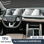 TPU For CHANGAN HUNTER PHEV 2025 Transparent Protective Film Car Interior Central Control Navigation