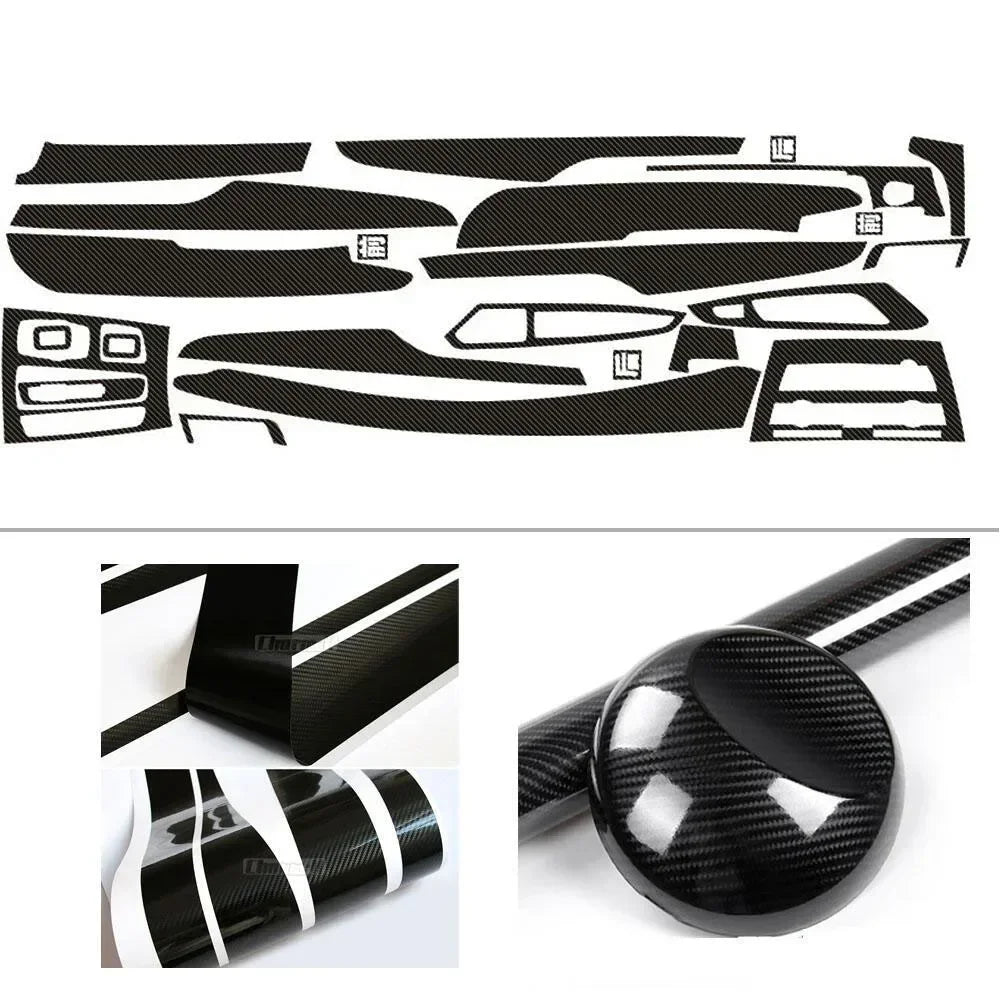 For BMW X5 F15/X6 F16 2014-18 Interior Central Control Panel Door Handle 5D Carbon Fiber Stickers Decals Car Styling Accessories