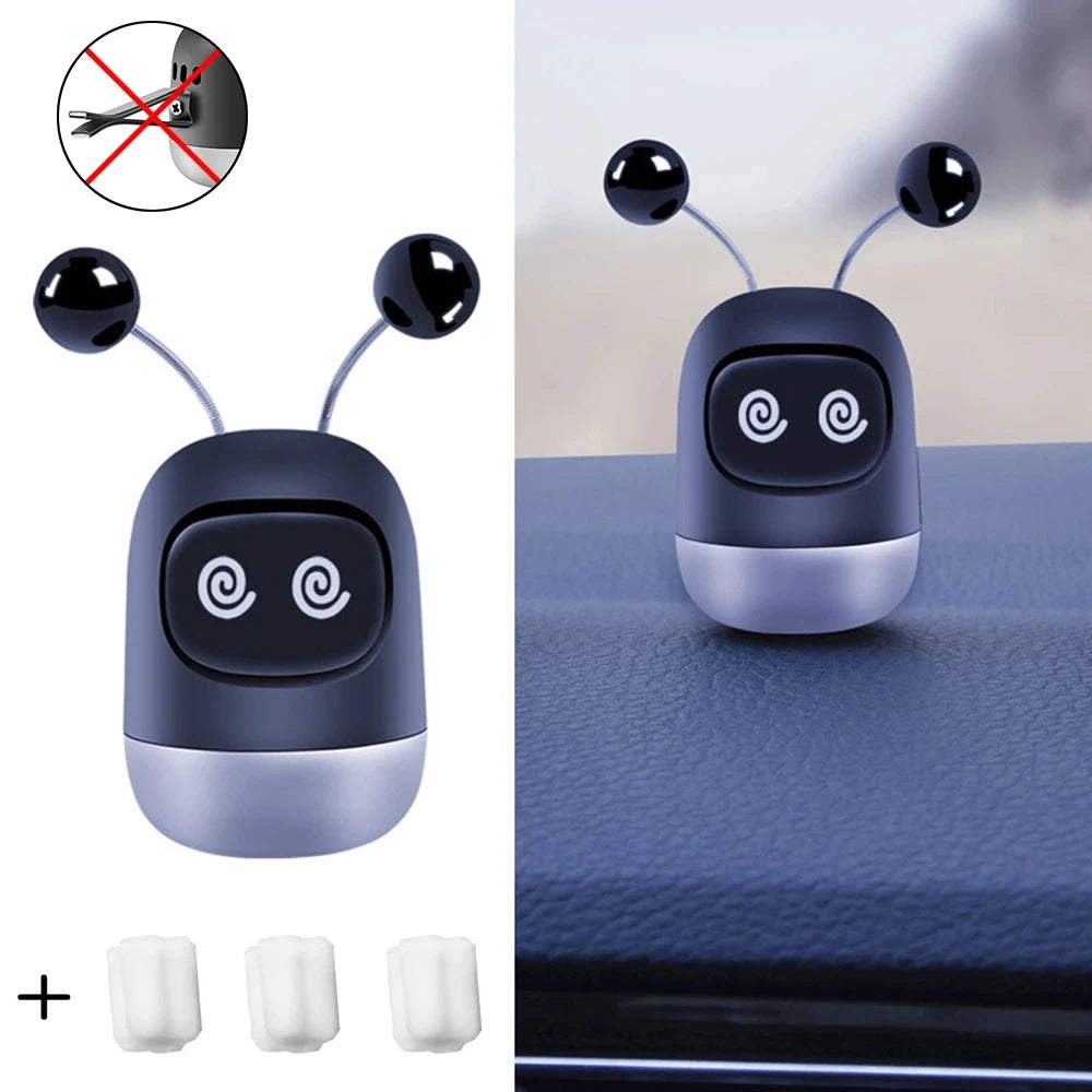 Car Air Freshener Auto Creative Mini Robot Air Vent Clip Parfum Flavoring Ventilation Ou detail view