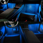 Car Interior Ambient Light USB LED Strip 5V Blue close-up view