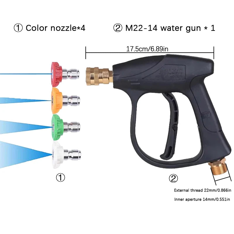 Professional Adjustable 4000psi Car Wash Trigger Gun | 1/4 Quick Connector High-Press lifestyle view