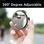 2Pcs 360 Degree Adjustable Blind Spot Mirror Car Auxiliary Rearview Convex Mirror Rou alternate view
