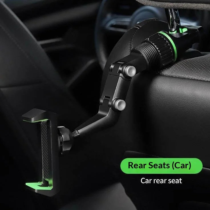 Car Rearview Mirror Phone Bracket Telescopic Quick Release Plastic close-up view