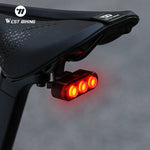 WEST BIKING Bicycle Rear Light Multi LED IP66 Tail Light Auto Start/Stop Brake Sensing Long Enduranc