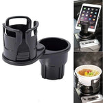Car Cup Holder Expander with 360° Rotating Base