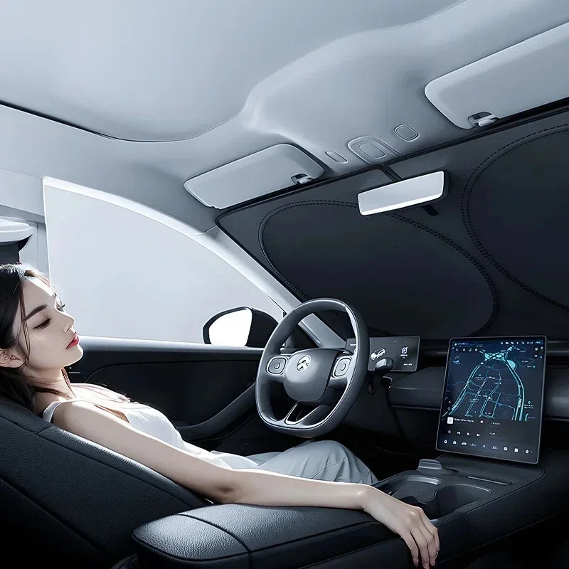 Car Front Windshield Sunshade Heat Insulation detail view