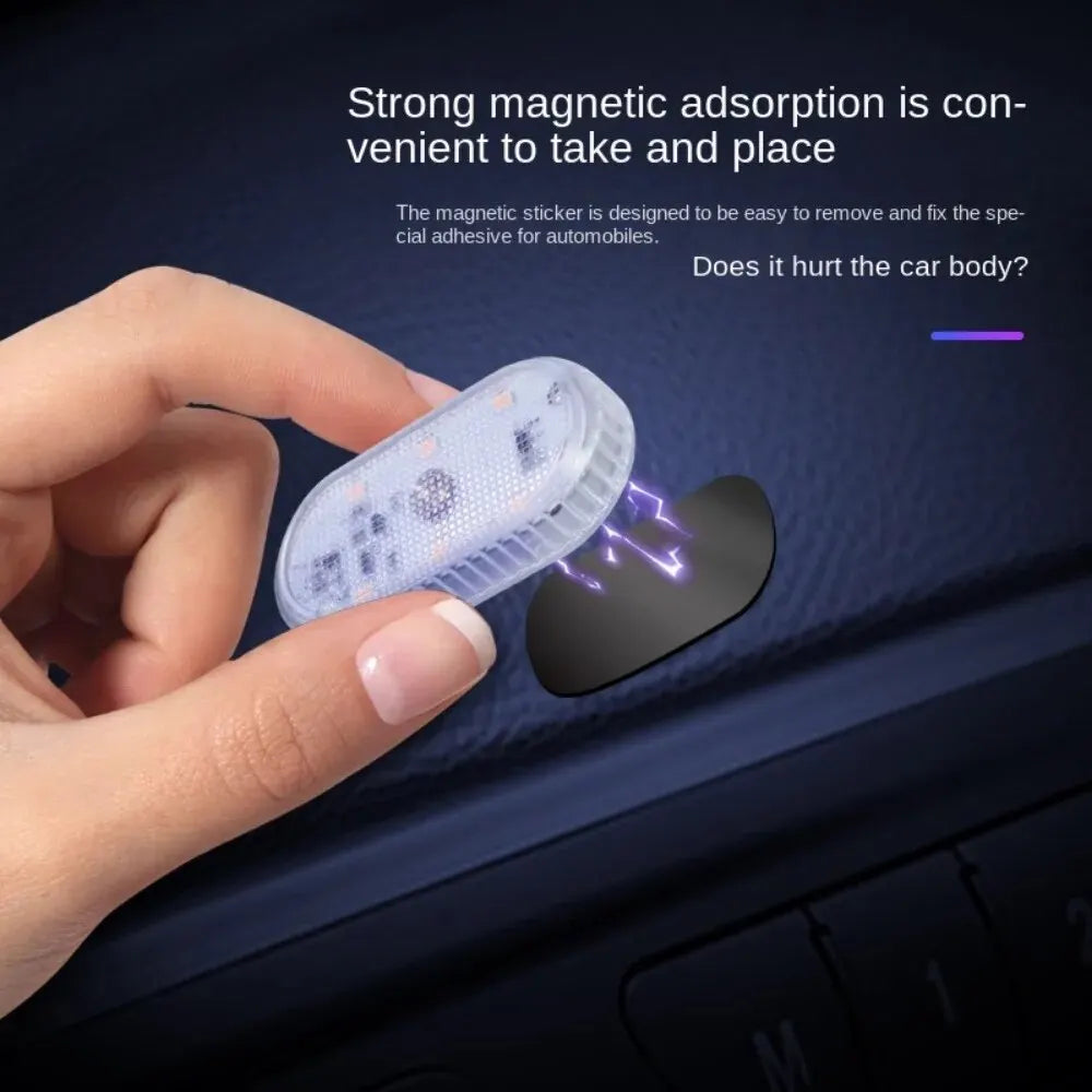 Wireless LED Car Interior Light USB Rechargeable close-up view