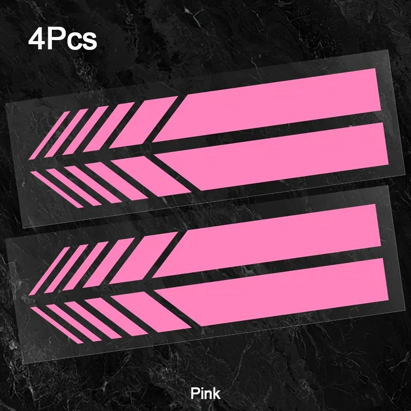 Classic JDM Reflective Stripes Vinyl Decal Kit | 4pcs Self-Adhesive Car Body Sticke additional angle