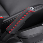 Car Artificial Leather Handbrake Cover Protective Sleeve Hand Brake Protection Car In alternate view