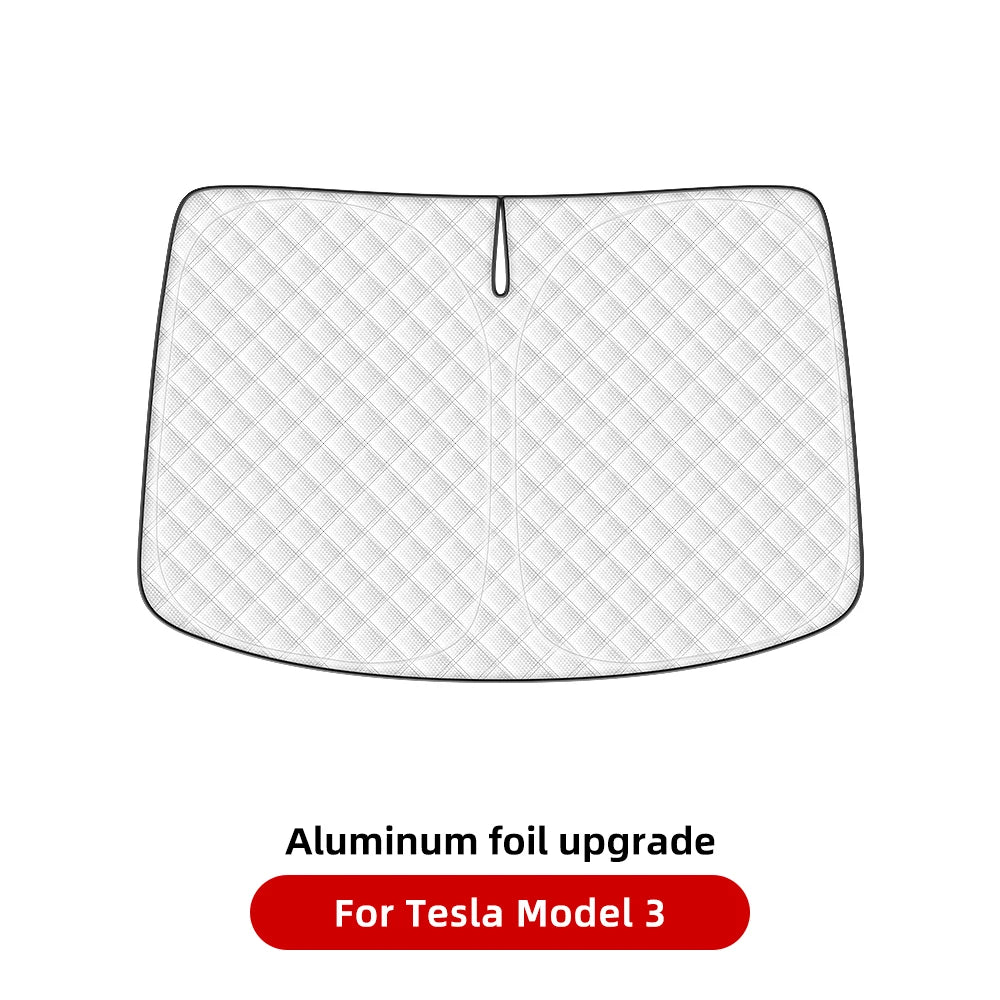 Tesla Model Y 3 Front Window Sunshade | UV Protection Glass Roof Skylight Visor lifestyle view
