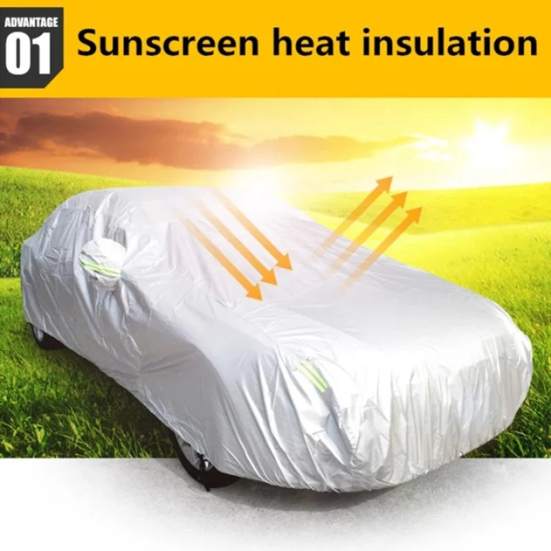 Universal Car Cover | All-Weather Outdoor Protection for Hatchback, Sedan, and SUV